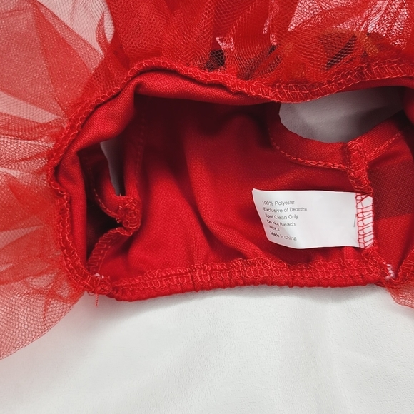Simply Dog Dress Red Tulle Christmas Size Small 14-17" NWT - Picture 6 of 8